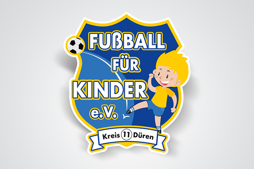 Logo Design Fussball fuer Kinder e V